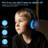 LOBKIN Kids Bluetooth Headphones, Over Ear Wireless Headphones with Mic, 50H Playtime, Colorful LED Lights, Safe Volume