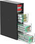 BTSKY 1 Pack Black Acrylic Battery Storage Organizer for AA, AAA, 9V,