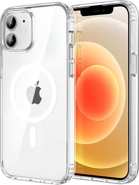 CACOE Magnetic Case for iPhone 12 & 12 Pro 6.1 inch, Clear, Compatible with MagSafe, Not Yellowing Anti-Scratch