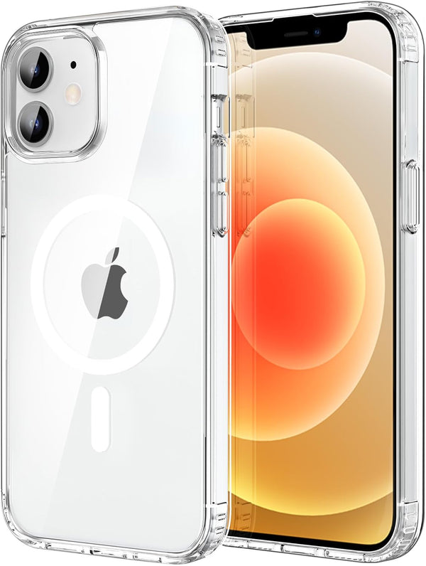 CACOE Magnetic Case for iPhone 12 & 12 Pro 6.1 inch, Clear, Compatible with MagSafe, Not Yellowing Anti-Scratch