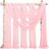 Wedding Arch Draping Fabric, 1 Panel 28"x20ft Pink Chiffon Drapes for Ceremony Decorations