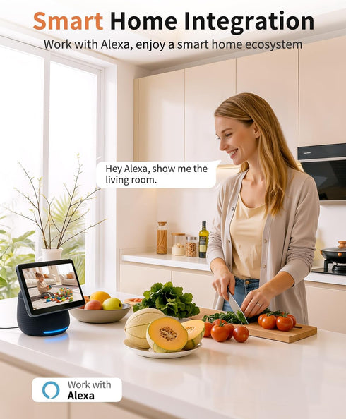 Techage 2K 5G 2.4G 2-Way 24/7 IP65, K07-2P Cameras for Home Security, & WiFi Security Camera Indoor Outdoor for Baby