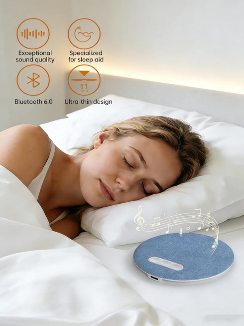 6.0 S1 ZOMBIES CAT Under Pillow Speaker for Sleeping, Bluetooth Sleep Speaker with White Noise & Sleep Timer, Thin
