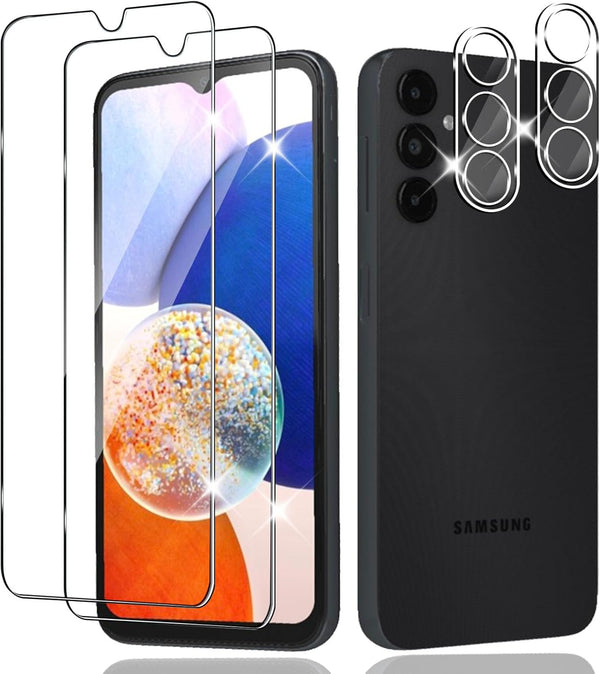 Samsung Galaxy A35 Screen Protector & Camera Lens Protector 2+2 Pack, HD, Ultrasonic Fingerprint Support, Eye
