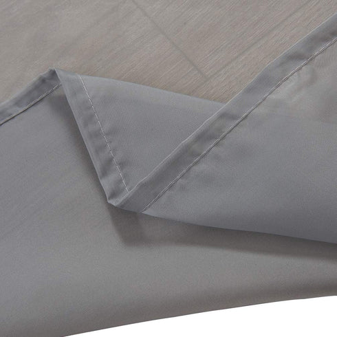 ZebraSmile 1 Panel Tab Top Curtains - Sheer Drapery for Bedroom & Living Room - Silver Gray 88(H) X55(W) in