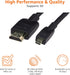 18Gbps 4K@60Hz, 2160p, 48-Bit 6 Amazon Basics Micro HDMI to HDMI Cable, High-Speed, Color, Ethernet Ready, Foot, Black
