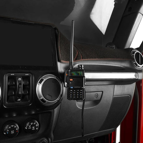Hooke Road Wrangler Walkie Talkie Mount Bracket CB Radio Holder for Jeep JK Wrangler & Unlimited 11-18