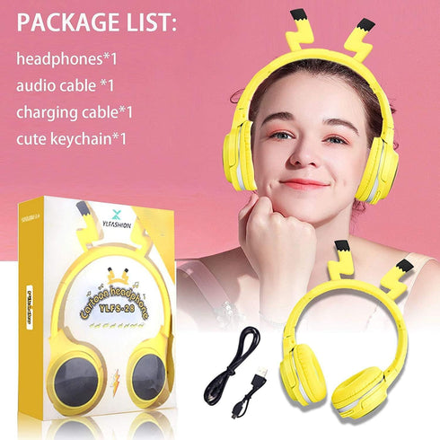 SVYHUOK Kids Wireless Bluetooth Headphones, Over Ear Headphones with Built-in Microphone for PC/iPad/Study/Phones, Boys