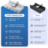 EJAY 4-Port 10Gbps 3.2 2, USB C Hub Clamp Mount, USB Hub Gen Aluminum Clamp On USB Hub for Monitor & Desk, Dual Cable