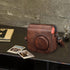 Fintie Protective Case for Fujifilm Instax Mini 7+, Premium Vegan Leather Bag Cover with Adjustable Strap, Vintage Brown