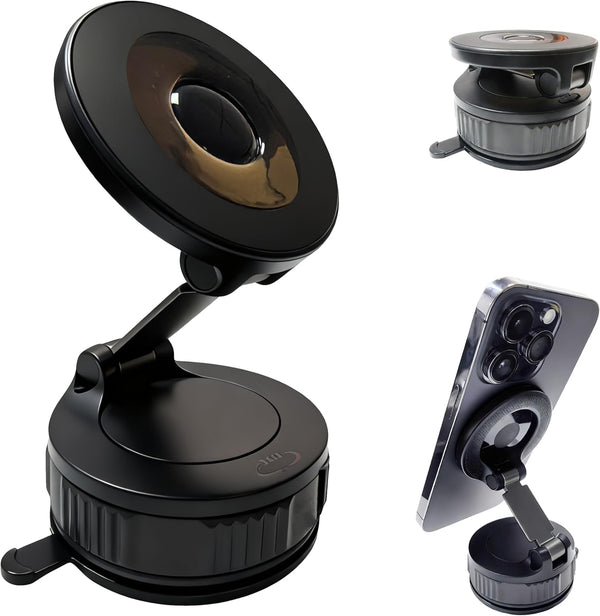 RIAYVIL Car Phone Holder Mount with Nano Gel Vacuum Magnetic Suction,Magsafe Car Holder,