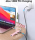 LENTION USB C Hub with 100W Charging, 4K HDMI, Dual Card Reader, Compatible with MacBook Pro and More
