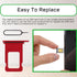 for iPhone 11 Red SIM Card Tray Holder Replacement, Single SIM Version with Waterproof Rubber Ring Repair Kit