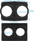 SAUTVS UTV Speakers Pod Enclosure for RZR, Waterproof Universal 6.5" Overhead Speaker Pods Box for Polaris RZR
