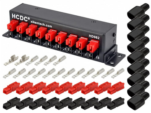 HCDC HD062 8 Output DC Power Distribution Block Module for 15/30/45A Connections