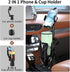 Commuters 5.31'' Phone Holders for Your Car, Adjustable Car Cup Holder Expander with Rubber Grip, Secure Hold