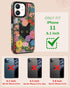 Shorogyt for iPhone 11 Wallet Case with Card Holder, Designer Floral Cat Pattern Kickstand Magnetic Clasp Back Flip Folio Leather Phone Cases for iPhone 11 for Women Men Girls