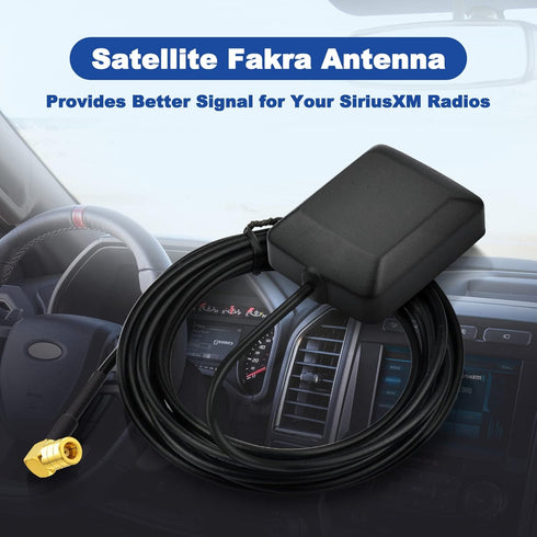 Eightwood Mini Satellite Radio Antenna, SMB Right Angle Connector for Sirius XM Car Vehicle Truck RV HD Radio