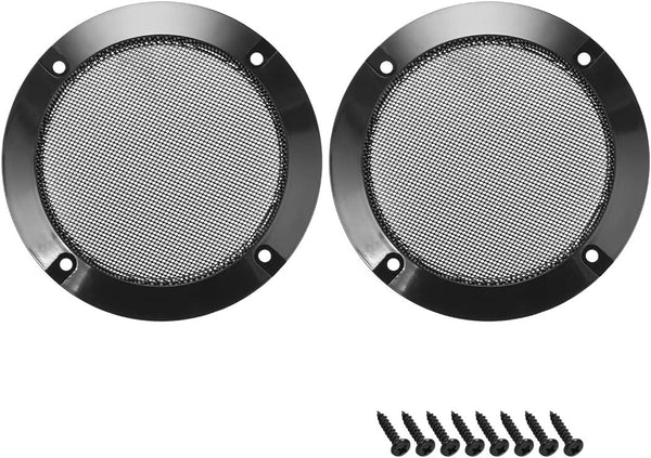 uxcell 2pcs 2" Speaker Grill Mesh Decorative Circle Woofer Guard Protector Cover (Black)