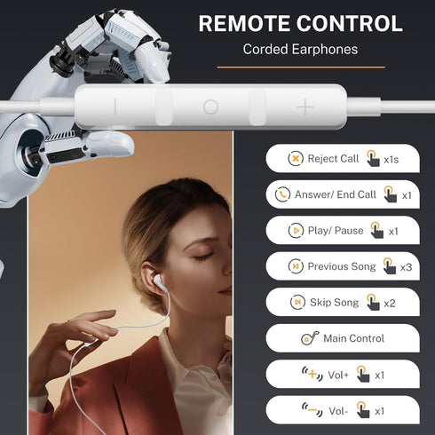USB C Headphones, Type C Earbuds for iPhone 15/15 Pro/ 15 Pro Max Samsung S24 Headphones with Microphone Noise Isolation Stereo Wired Earphones for Samsung Galaxy S22 S23 Ultra Pixel 7a 8 Android