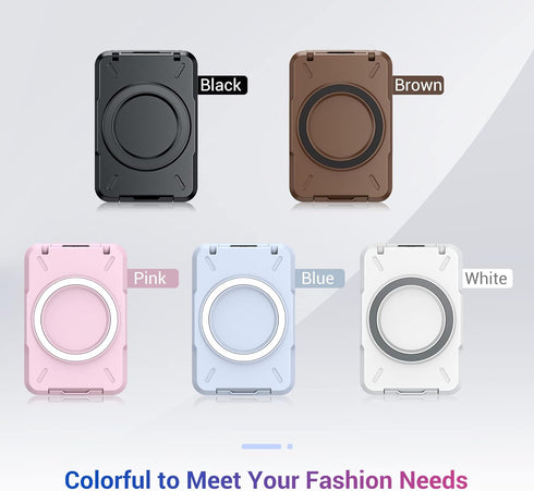 PROfezzion Magnetic Wallet Card Holder for MagSafe, RFID Blocking Hard Shell for iPhone 15 14 13 12 Plus Max