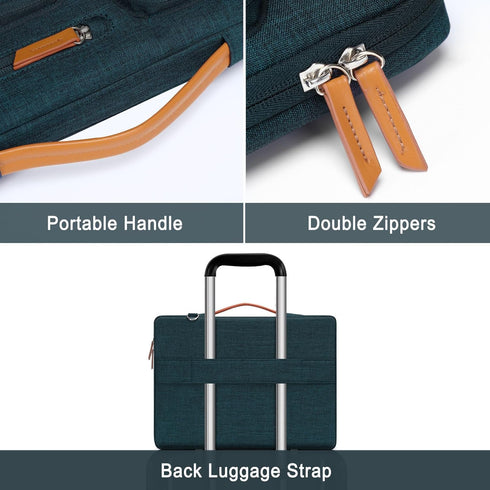 MOSISO 360 Protective Laptop Shoulder Bag, 17-17.3 inch Computer Bag for MacBook, HP, Dell, Lenovo, Asus Notebook, Teal