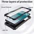 Rossy Case for TCL 40 XE 5G with Tempered Glass Screen Protector, Heavy Duty Shockproof Protective Cover with Skull