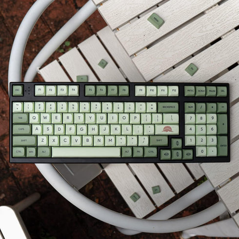 mintcaps Matcha Green PBT Keycaps Set 124 Keys Custom Cute XDA Profile Dye-Sublimation for 60% 65% 70% 75% 100%