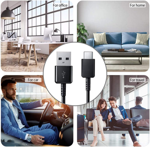 Fast Charger with USB Type C 4FT Cable & OTG Adapter for Samsung Galaxy S9/S9 Plus/S8/S8 Plus/S10/S10e/Note 8/9