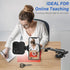 Overhead Phone Mount, Articulating Arm Cell Phone Holder with LED Light, Flexible Phone Stand for Live Streaming, Video