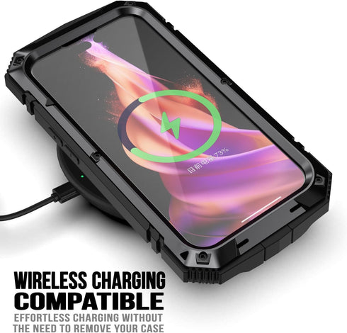 iPhone 15 Case 6.1 inch, 360 Full Protection Heavy Duty Rugged Armor with Built-in Screen Protector, Black