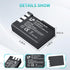 EN-EL9 EN EL9a Battery Pack, 2-Pack Rechargeable Li-Ion Battery Set, Compatible with Nikon Cameras