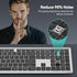TECKNET 4-Device (2.4G+BT), 12 Bluetooth Keyboard Rechargeable, Free Switching Ultra-Slim Full Size Wireless Keyboard