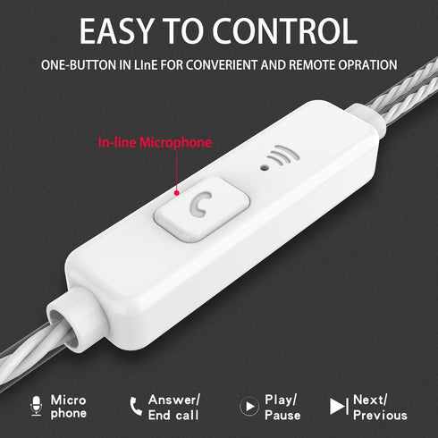 XINGWAN S32 Earphones Headphones, Powerful Bass Driven Sound, 12mm Large Drivers, Ergonomic Design with Remote Control