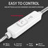 XINGWAN S32 Earphones Headphones, Powerful Bass Driven Sound, 12mm Large Drivers, Ergonomic Design with Remote Control