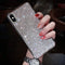 LUVI Luxury Fashion Glitter Case for iPhone Xs Max, Bling Glossy Crystal Rhinestone Protective Cover, Silver