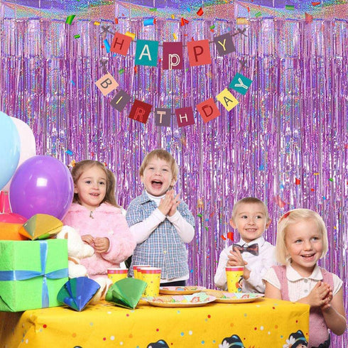 3 Pack Fringe Curtains, Tinsel Backdrop Party Decorations for Weddings, Birthdays, Christmas Events