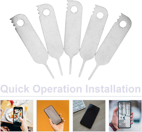 Toddmomy 400pcs Universal Sim Card Tool Kit with Sim Ejector Pins for Smartphones Tablets and Watches for Mobile Phone
