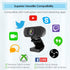 ToLuLu 1080P Webcam with Microphone, HD Webcam Web Camera with Tripod Stand, Widescreen USB Computer Camera, Streaming