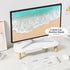 AFOOYO Monitor Stand Riser,Cat-Shaped Sturdy Wood Computer Monitor Stand, Monitor Stand Riser, Multi-Purpose Desktop