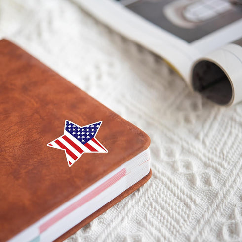 250 Patriotic American Flag Star Stickers for 4th of July, Memorial Day, Veteran's Day