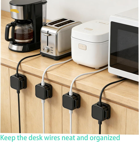 Htydjd 12 PCS Magnetic Cable Clips Cord Holder for Night Stand Magnetic Cable Organizer Desk Adhesive Cord Keepers