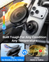 YRU 360 2800gf 17 16 15 14,Black [True Upgraded Military-Grade Phone Holder for Magsafe Car Mount Rotating Vacuum