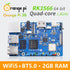 RK3566 Quad Core 64 Bit Single Board Computer 3B 2G V2.1 Version, 1.8 GHz, WiFi Bluetooth, Open Source Board for Orange