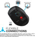 JLab GO Wireless Mouse, Black, Connect Via Bluetooth or USB Wireless Dongle, Multi-Device Toggle, Portable, Ultra-Compact and Lightweight for Work on The Go, Adjustable Tracking, Ergonomic