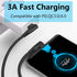 Right Angle USB C to USB C Cable 1M/3FT, 90 Degree 60W PD Type C Fast Charging & Data Transmission Nylon Braided