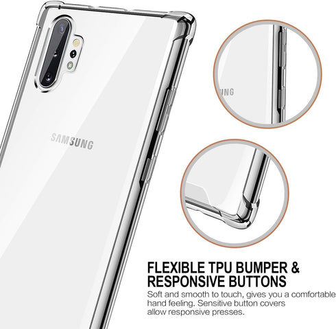 Salawat Galaxy Note 10+ Clear Gradient Case - Slim, Scratch-Resistant, Shockproof TPU Bumper for 6.8inch