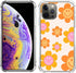 Indie Smile Face Flower Daisy Power Phone Case for iPhone 14 Pro Max, Retro 90s Orange Aesthetic Design
