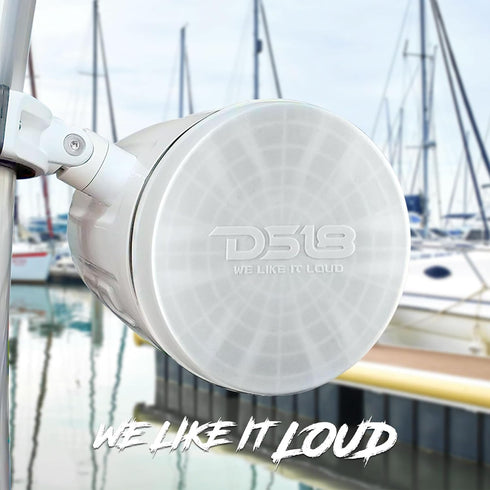 DS18 Hydro CS-8/BK 8" Silicone Marine Speaker Cover - Water, Dust and UV Rays Protection - Special Edition (Pair)