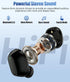 STUPIDYIN 5.3 30H IP54 Wireless Earbuds, Bluetooth Headphones with Semi-Transparent Case, Playback LED Power Display